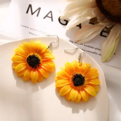 Big Sunflower Stylish Earrings